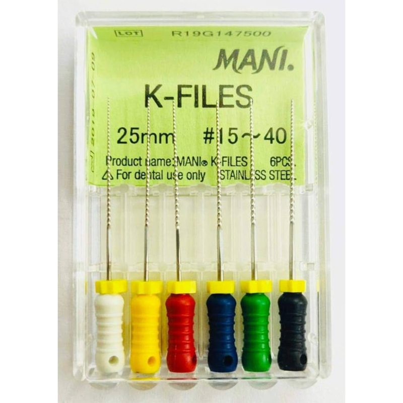 MANI K-FILES Size: 15~40 Length: 25mm